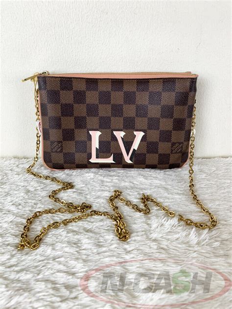 pochette louis vuitton deux ton|double zip pochette.